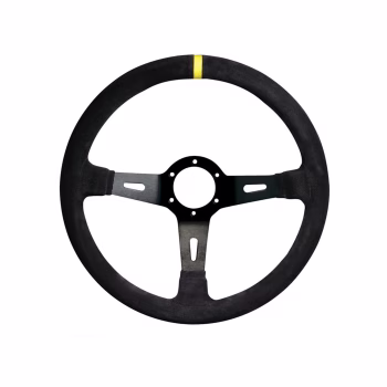 Volante a calice Racing - Pelle scamosciata nero