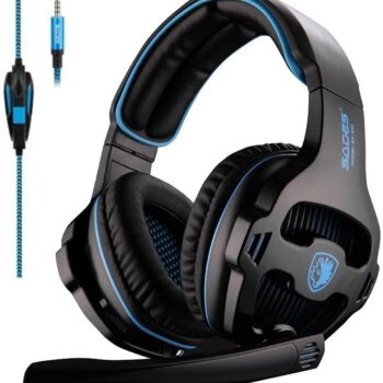 Sades SA810 Cuffie da Gioco  per PS4 PC Xbox One MAC iPad iPod iPhone (Blu/Nero)