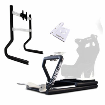 Postazione di guida AeronSim Evo3RS + Supporto monitor esterno + Supporto cambio e freno a mano
